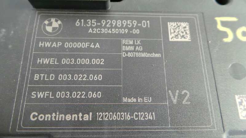 BMW 3 Series F30/F31 (2011-2020) Other Control Units 61359298959, E3-A2-34-1 24483506