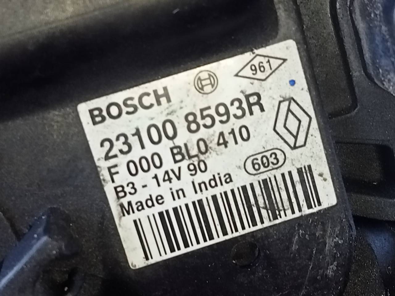 DACIA Sandero 2 generation (2013-2020) Генератор 231008593R, P3-A4-23-2 24075309