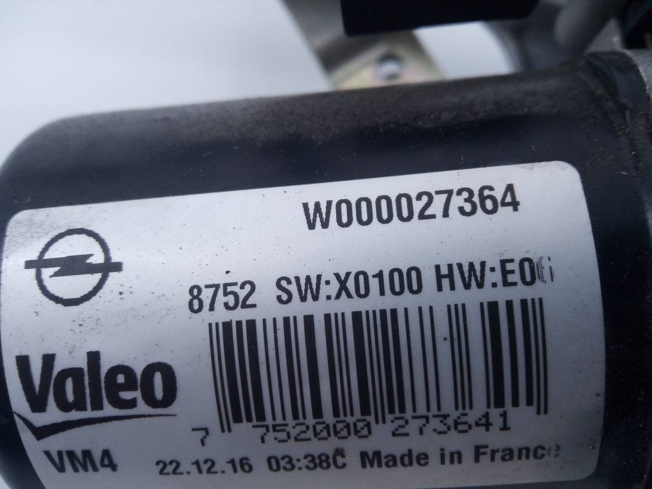 OPEL Zafira C (2012-2016) Mécanisme d'essuie-glace avant W000027364, W000027192, E2-B6-15-2 18757864