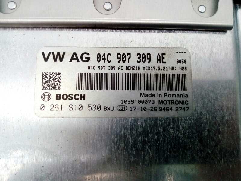 AUDI A7 C7/4G (2010-2020) Engine Control Unit ECU 04C907309, 0261S10530, E2-A1-17-3 18515129