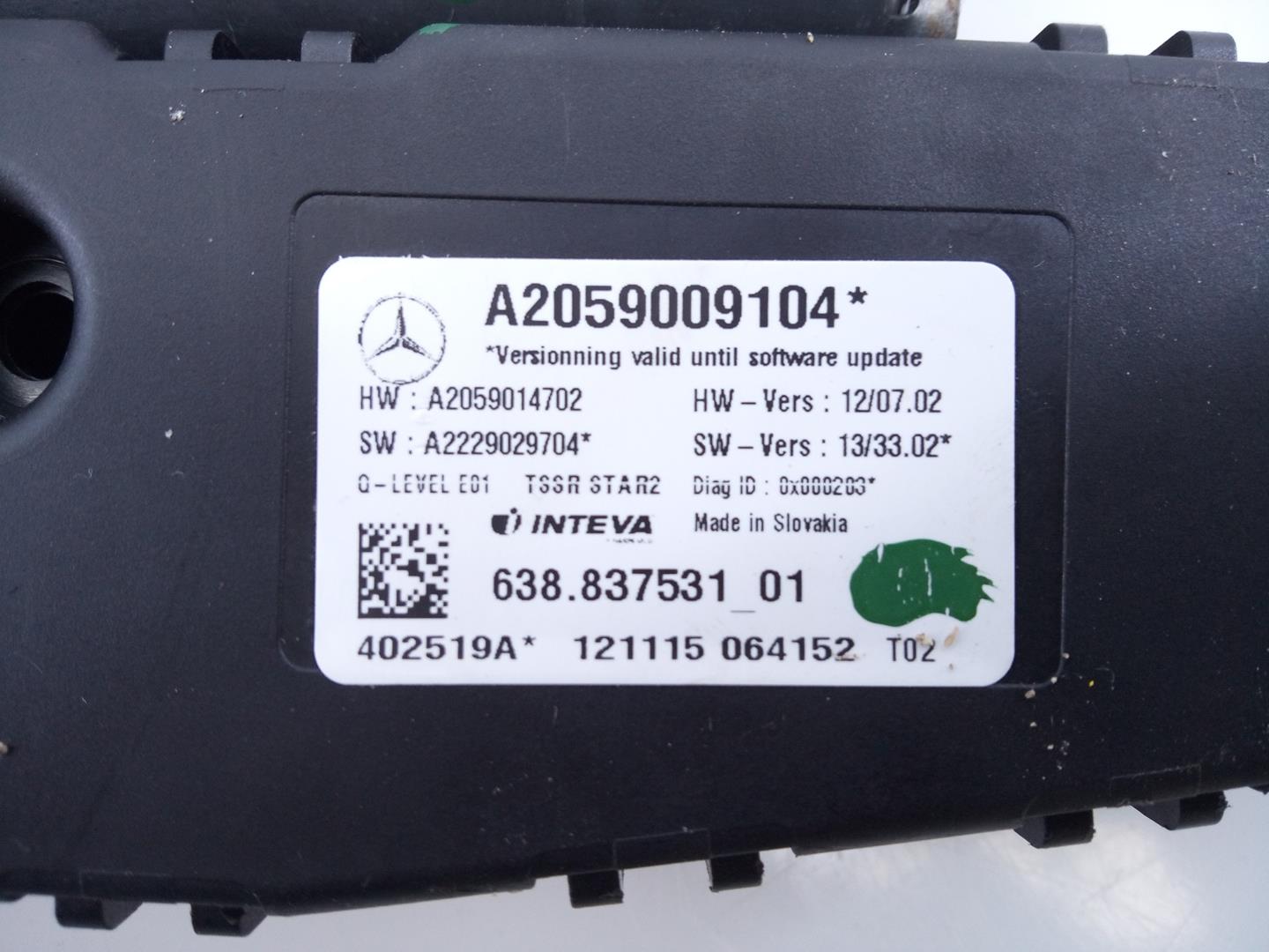 BMW 3 Series E90/E91/E92/E93 (2004-2013) Soltag kontrolmodul A2059009104,0390200100,E1-A2-35-2 26270492