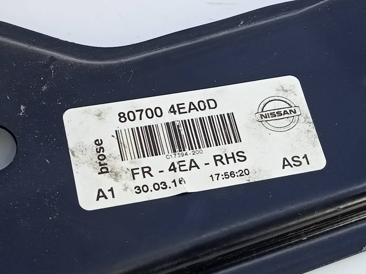 NISSAN Qashqai 2 generation (2013-2023) Front Right Door Window Regulator 807004EA0D,E2-A4-55-2 21799906