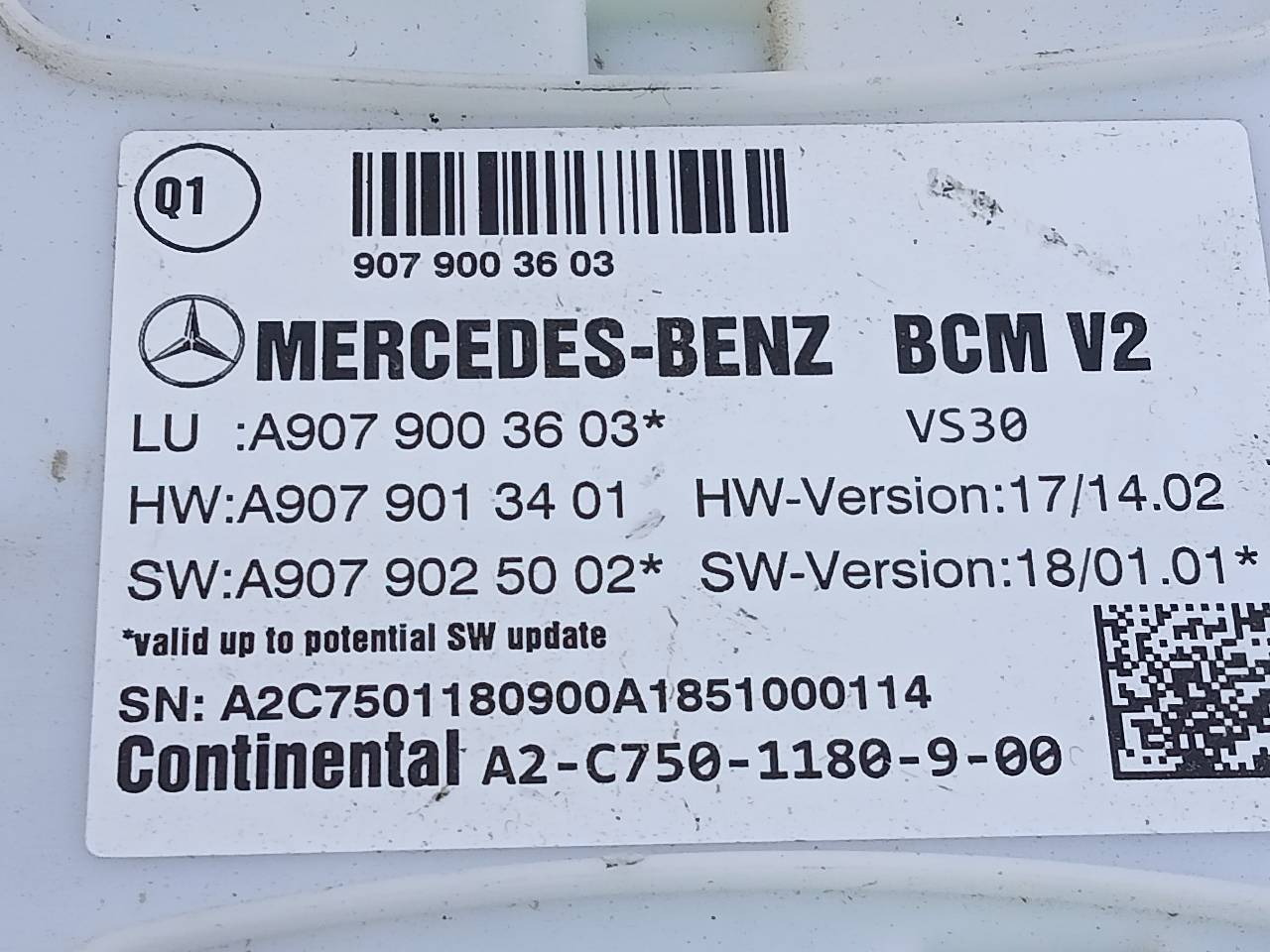 MERCEDES-BENZ Sprinter 2 generation (906) (2006-2018) Další řídící jednotky A9079003603,A9079013401,E3-A1-4-2 26269311