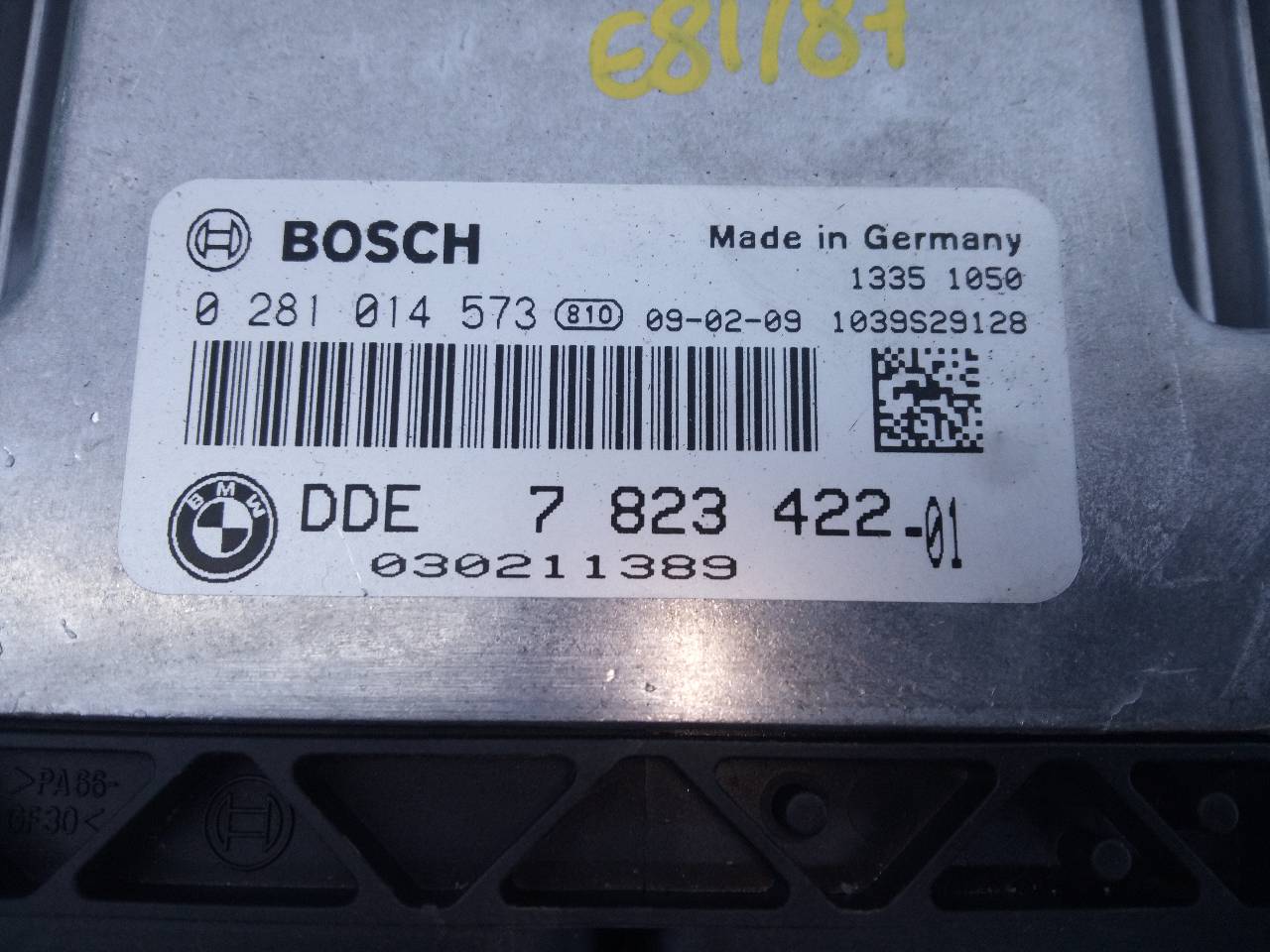 BMW 1 Series E81/E82/E87/E88 (2004-2013) Motorkontrolenhed ECU 782342201,0281014573,E3-A2-25-3 18777182