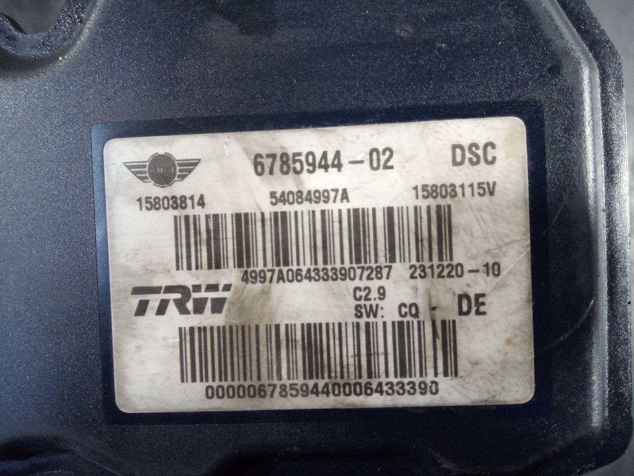 MINI Cooper R56 (2006-2015) Абс блок 67284068, 678594402/54084997A, P3-A8-10-4 20967413