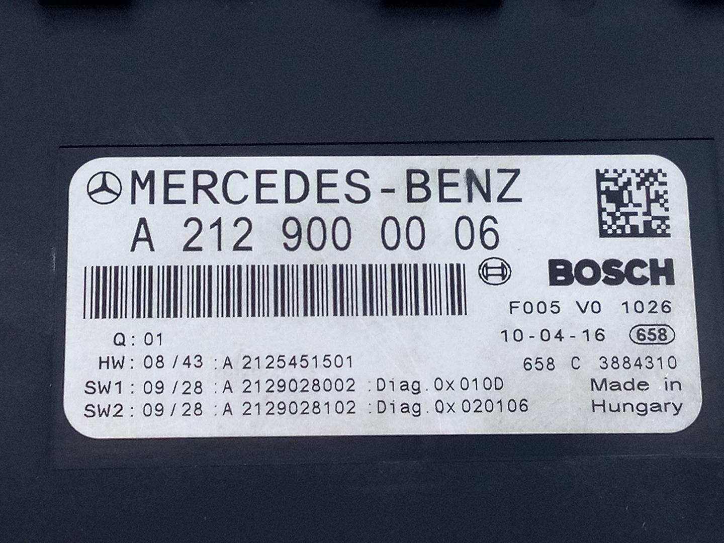 MERCEDES-BENZ E-Class W212/S212/C207/A207 (2009-2016) Fuse Box A2129000006, A2125451501, E3-A1-9-7 20963962