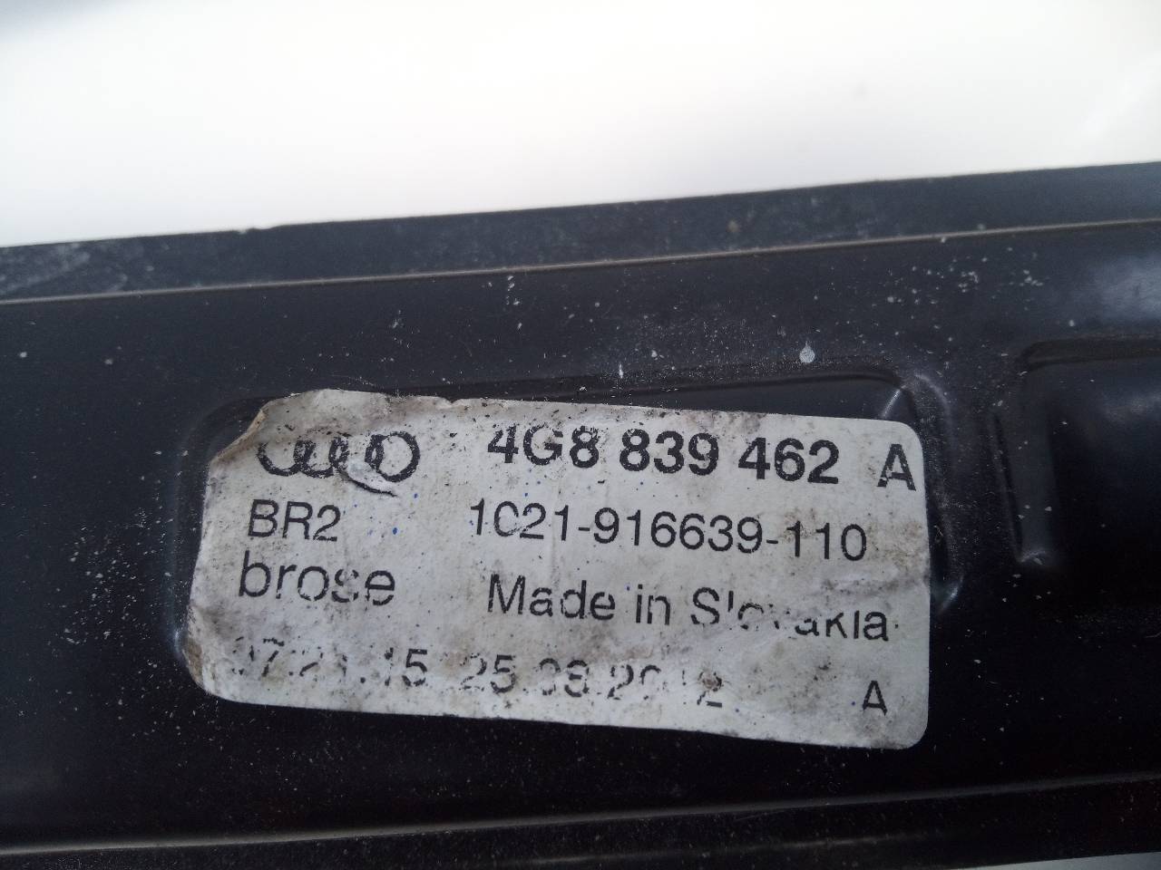 AUDI A6 C7/4G (2010-2020) Стеклоподъемник задней правой двери 4G8839462A, 1C21916639110, E1-A5-39-2 24451923