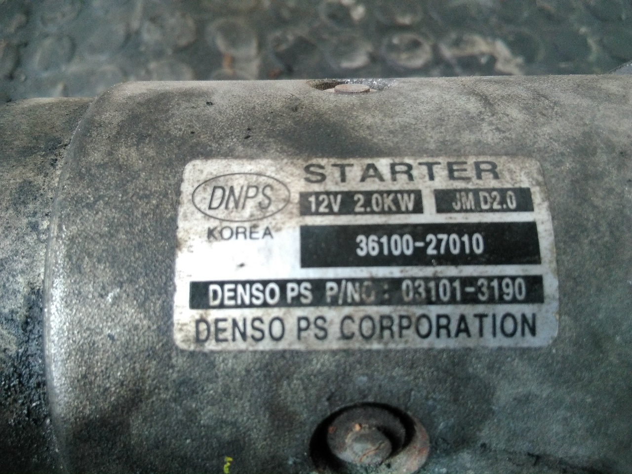 DODGE Sonata 4 generation (1998-2012) Démarreur 3610027010,031013190,P3-A10-3-2 20954321