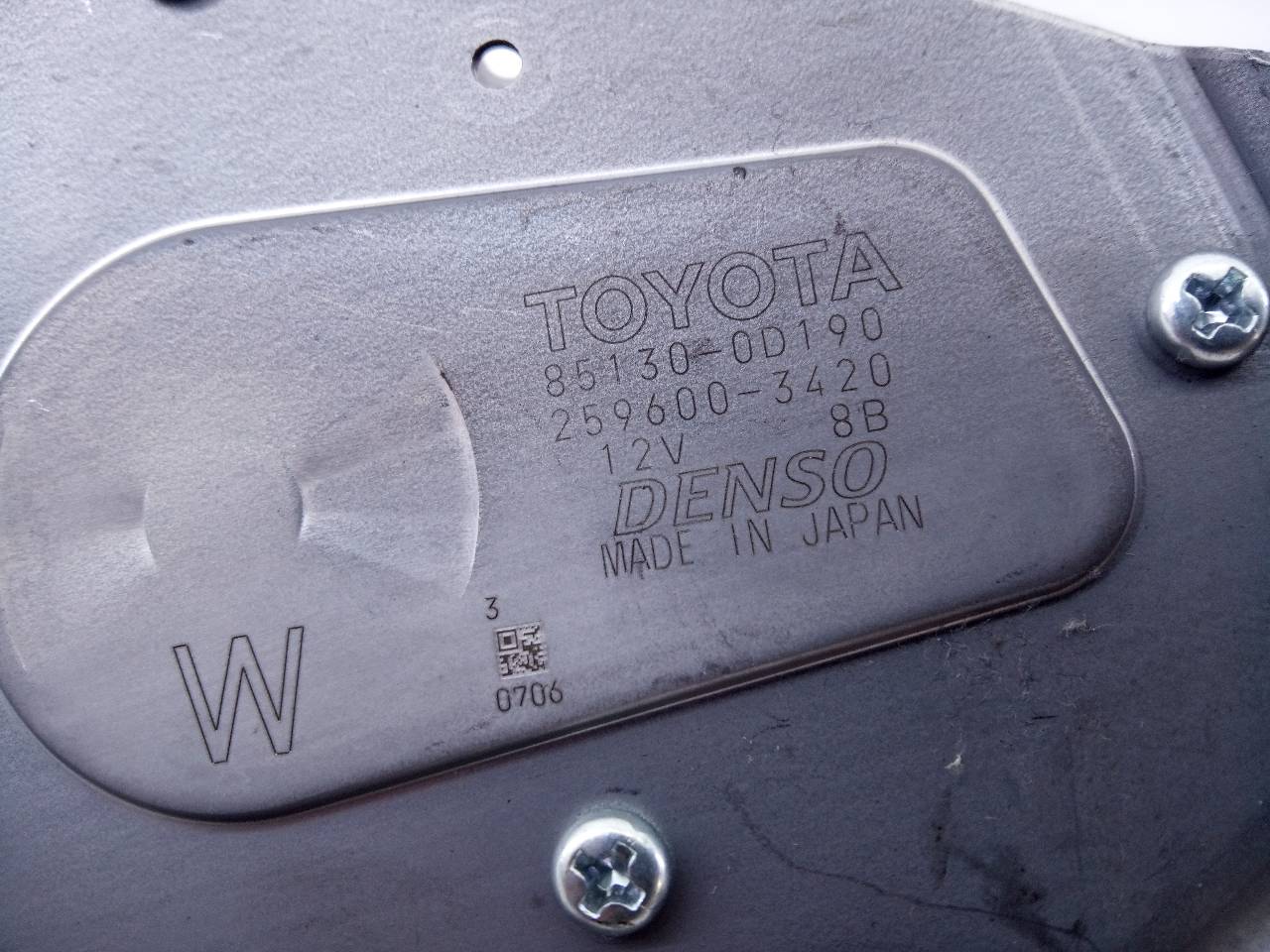 TOYOTA Yaris 3 generation (2010-2019) Tailgate  Window Wiper Motor 851300D190, 2596003420, E2-B4-45-1 21824078