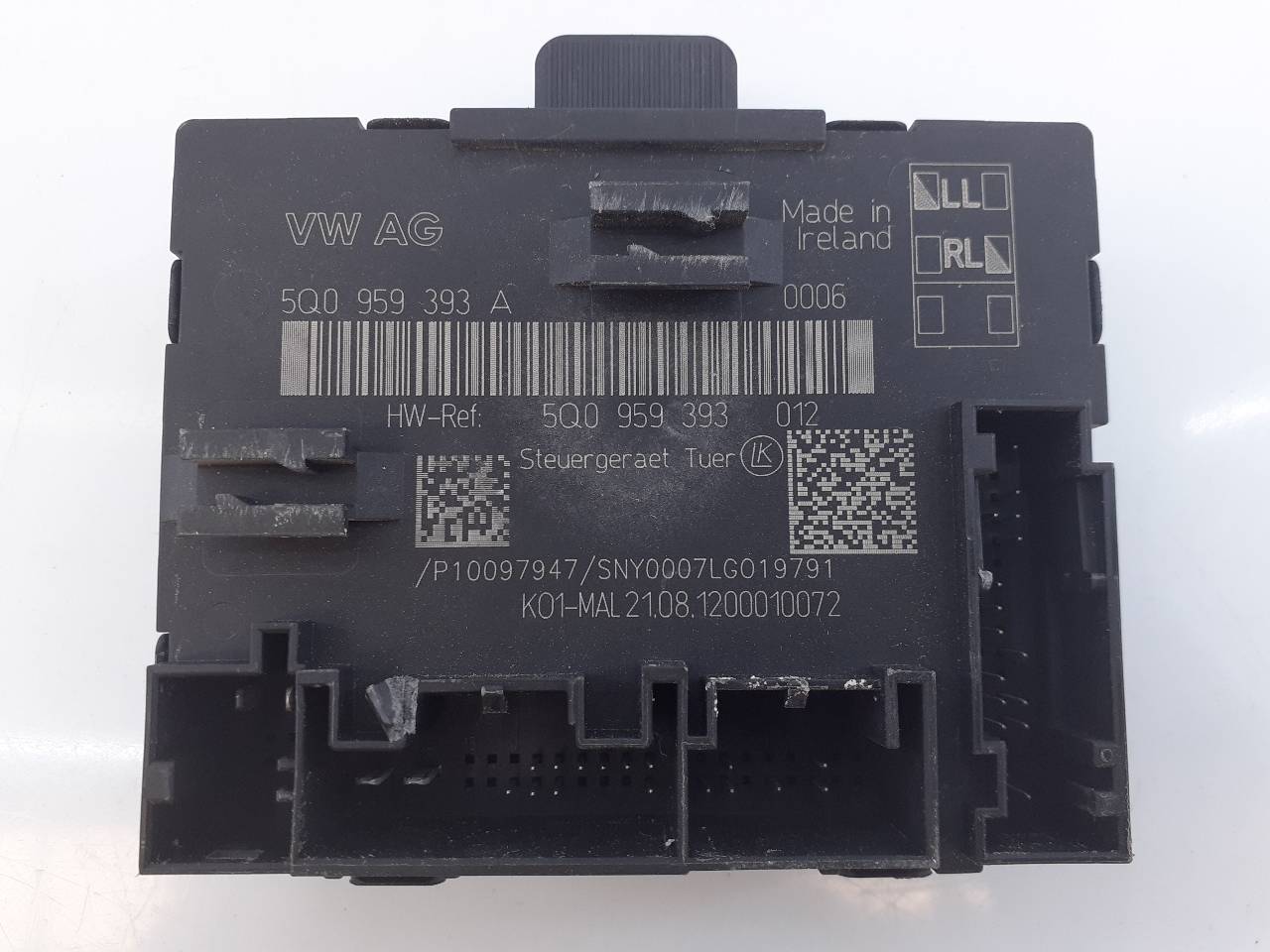 VOLKSWAGEN Golf 7 generation (2012-2024) Front Left Door Control Unit 5Q0959393A, E2-A1-23-7 18728860