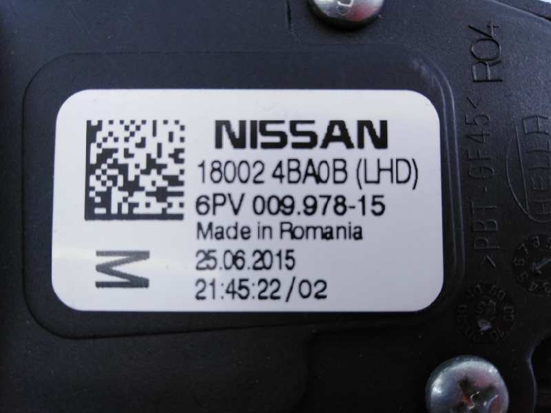 NISSAN Qashqai 2 generation (2013-2023) Throttle Pedal 189024BA0B, 6PV00997815, E3-B4-36-3 18643985