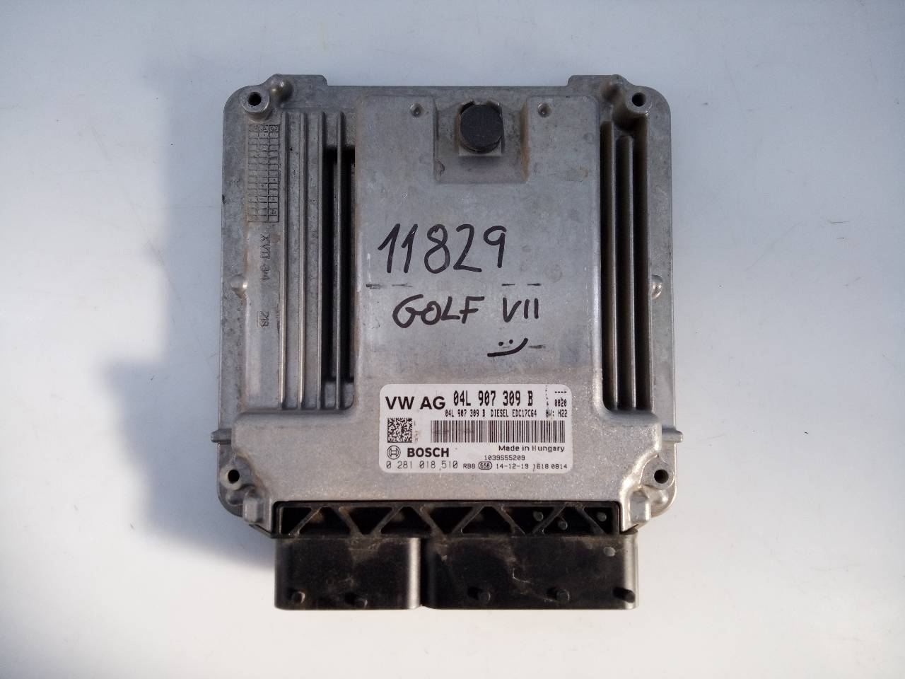 VOLKSWAGEN Golf 7 generation (2012-2024) Engine Control Unit ECU 04L907309B, 0281018510, E2-A1-18-1 23292696