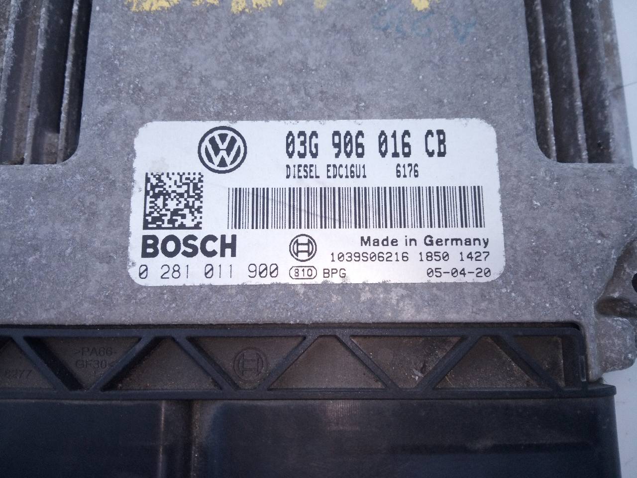 VOLKSWAGEN Golf 5 generation (2003-2009) Engine Control Unit ECU 03G906016CB, 0281011900, E2-A1-9-2 20960215