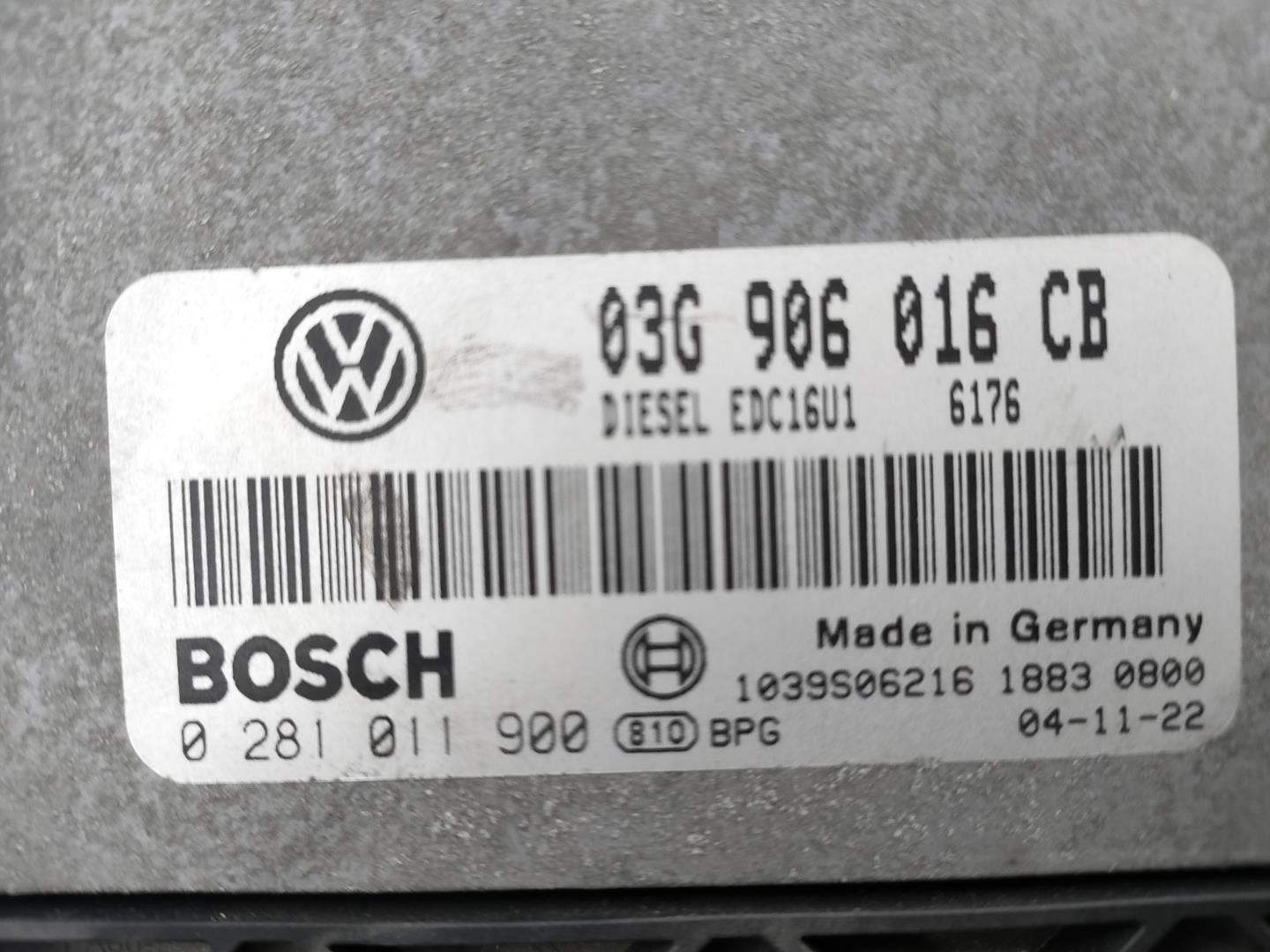 VOLKSWAGEN Golf 5 generation (2003-2009) motorvezérlő egység 03G906016CB, 0281011900 20954679