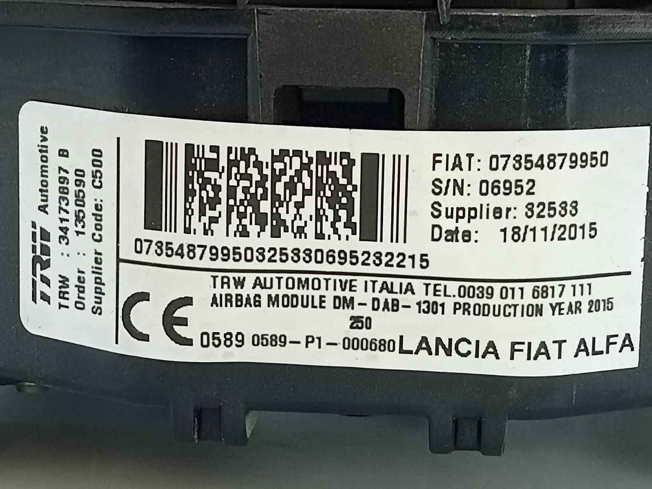 FIAT Ducato 3 generation (2006-2024) Other Control Units 07854879950,E2-B2-54-2 20956801