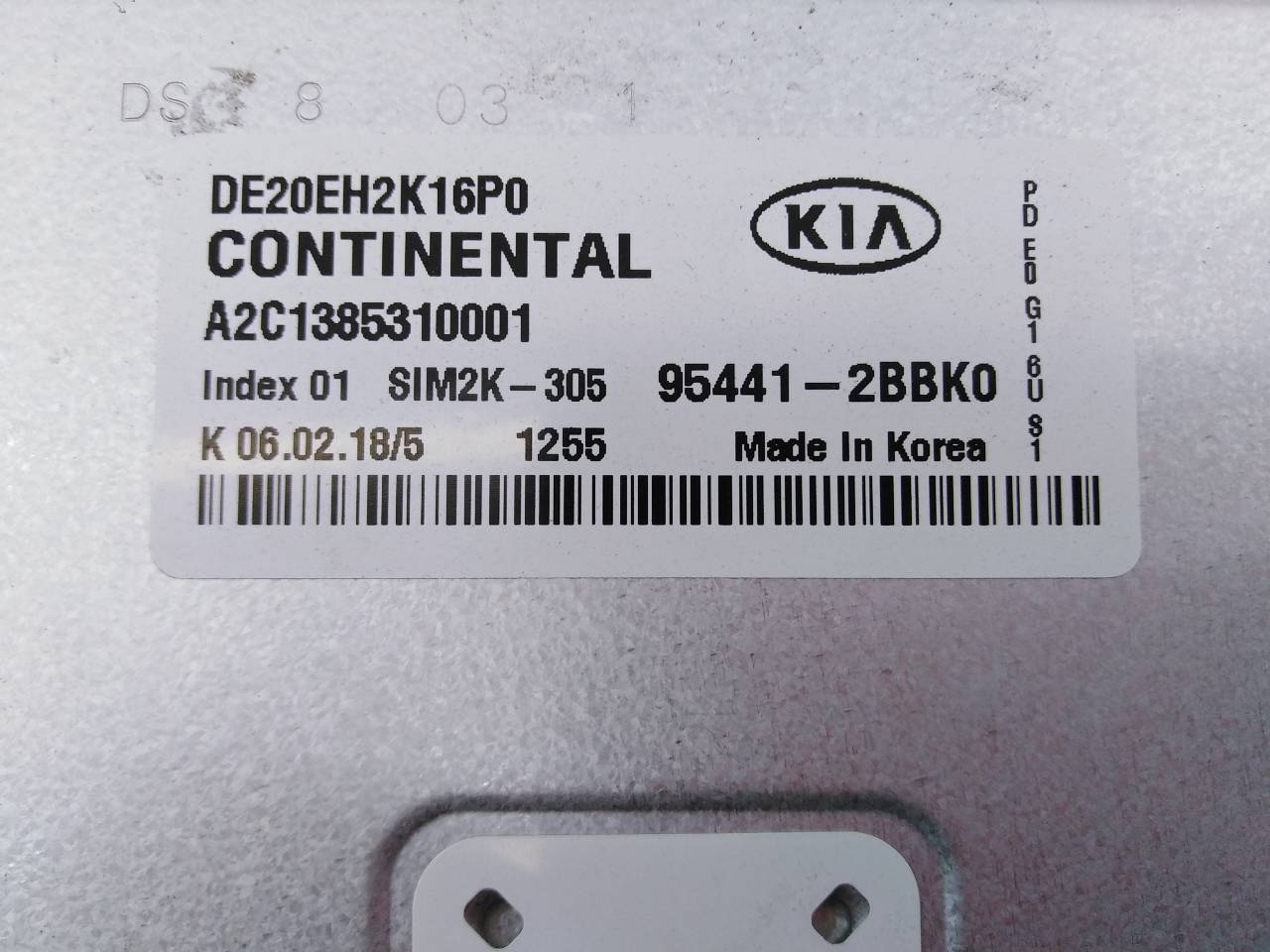 KIA Niro 1 generation  (2016-2022) Блок управления двигателем 954412BBK0, A2C1385310001, E3-A3-40-4 18700790