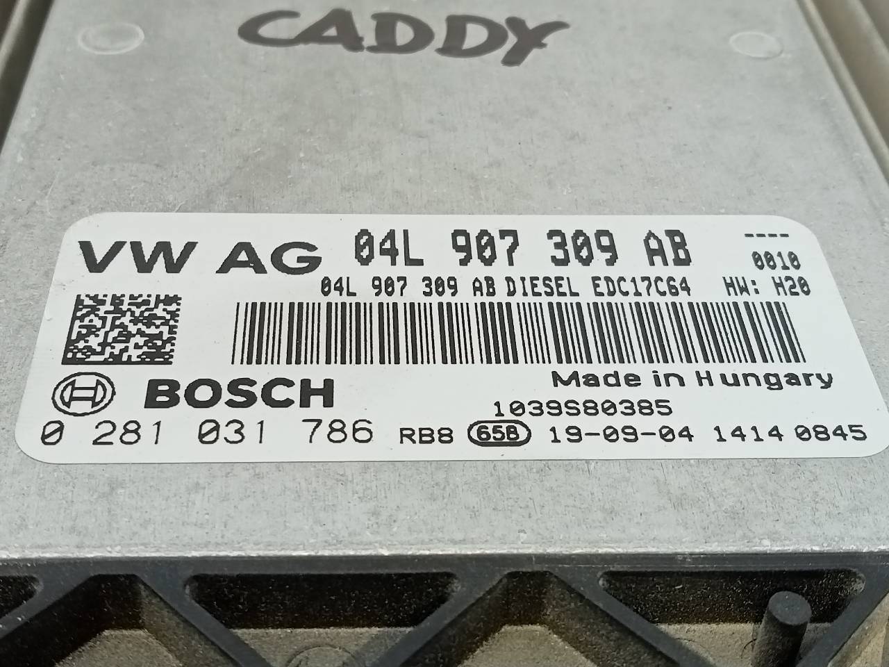 VOLKSWAGEN Caddy 4 generation (2015-2020) Unitate de control motor 04L907309AB, 0281031786, E2-A1-39-7 21825758
