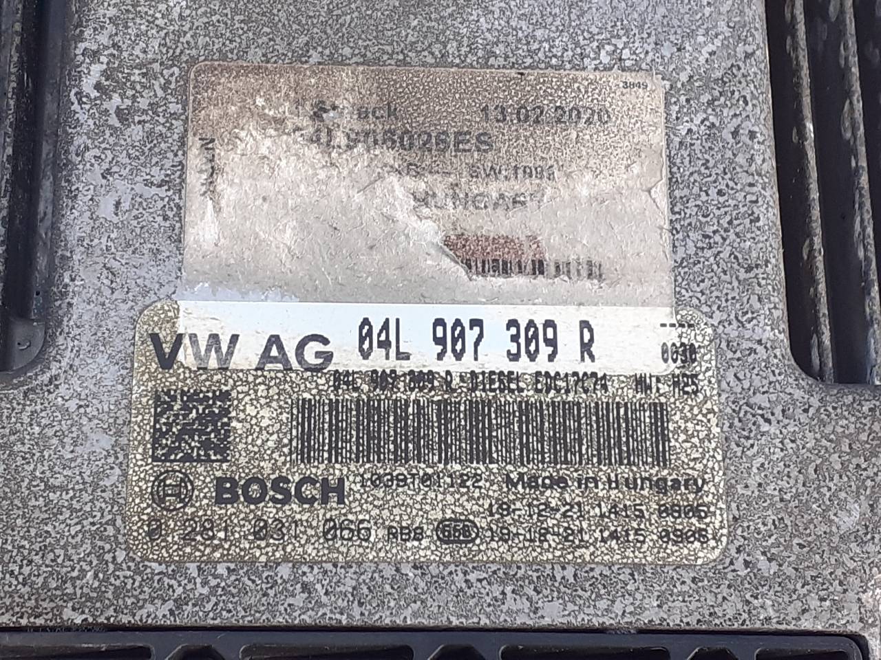VOLKSWAGEN Passat B8 (2014-2023) Блок управления двигателем 04L907309R, 0281031066, E2-A1-13-1 18748451