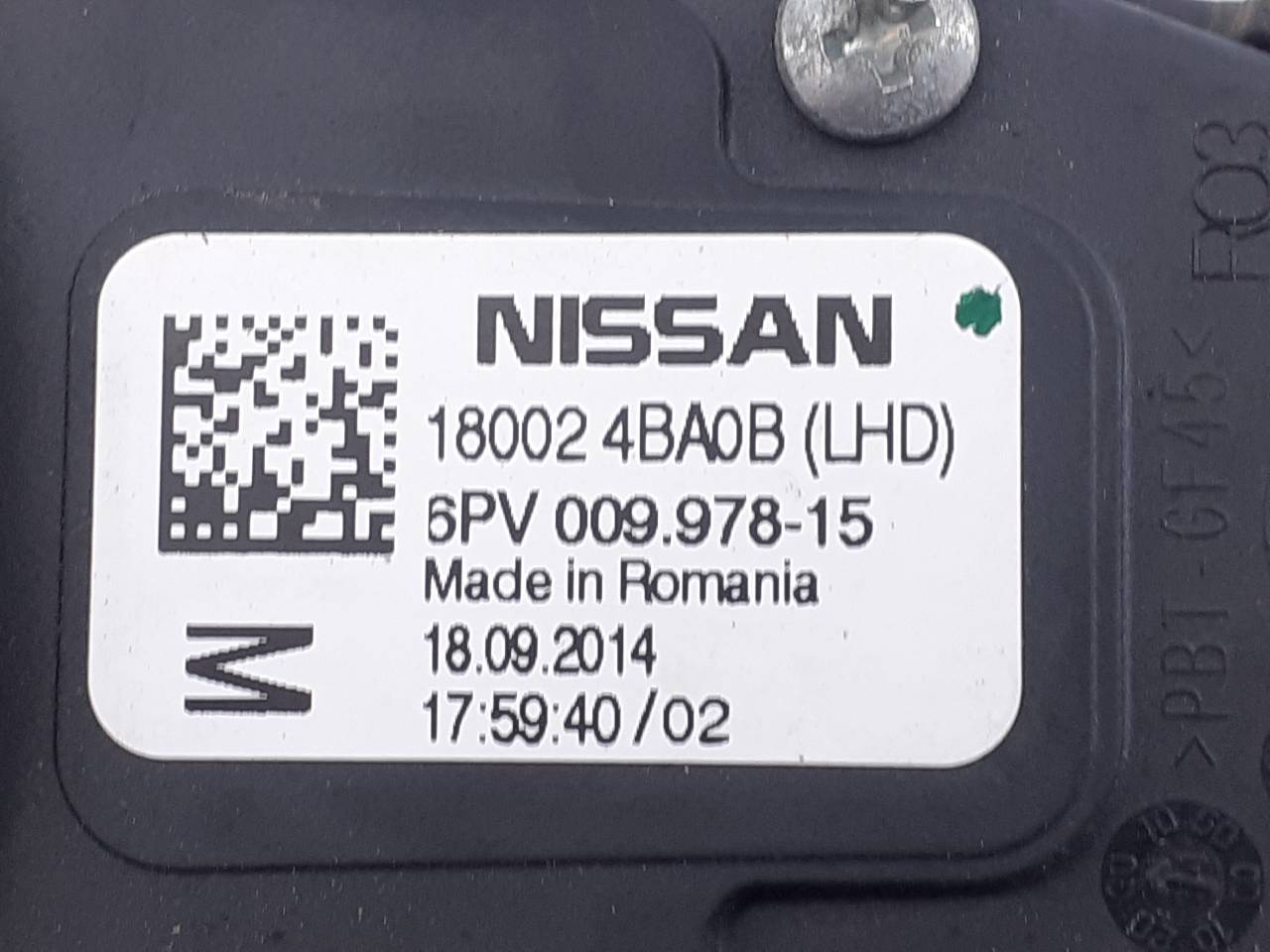 NISSAN Qashqai 2 generation (2013-2023) Akseleratora / gāzes pedālis 180024BA0B,6PV00997815,E3-B4-32-3 18765927