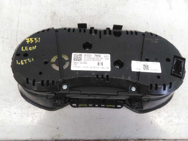 SEAT Leon 3 generation (2012-2020) Speedometer 5F0920741D,1755011494,E2-A1-16-2 18602992