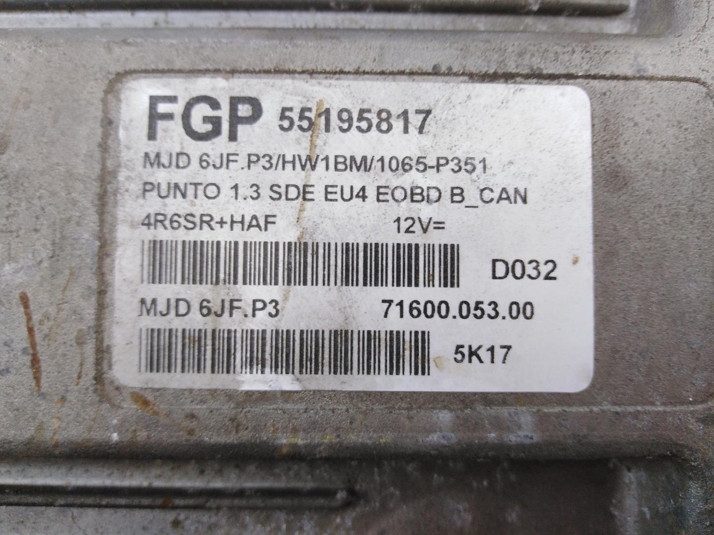 FIAT Punto 3 generation (2005-2020) Блок управления двигателем 55195817,7160005300,E3-A4-24-2 18689618