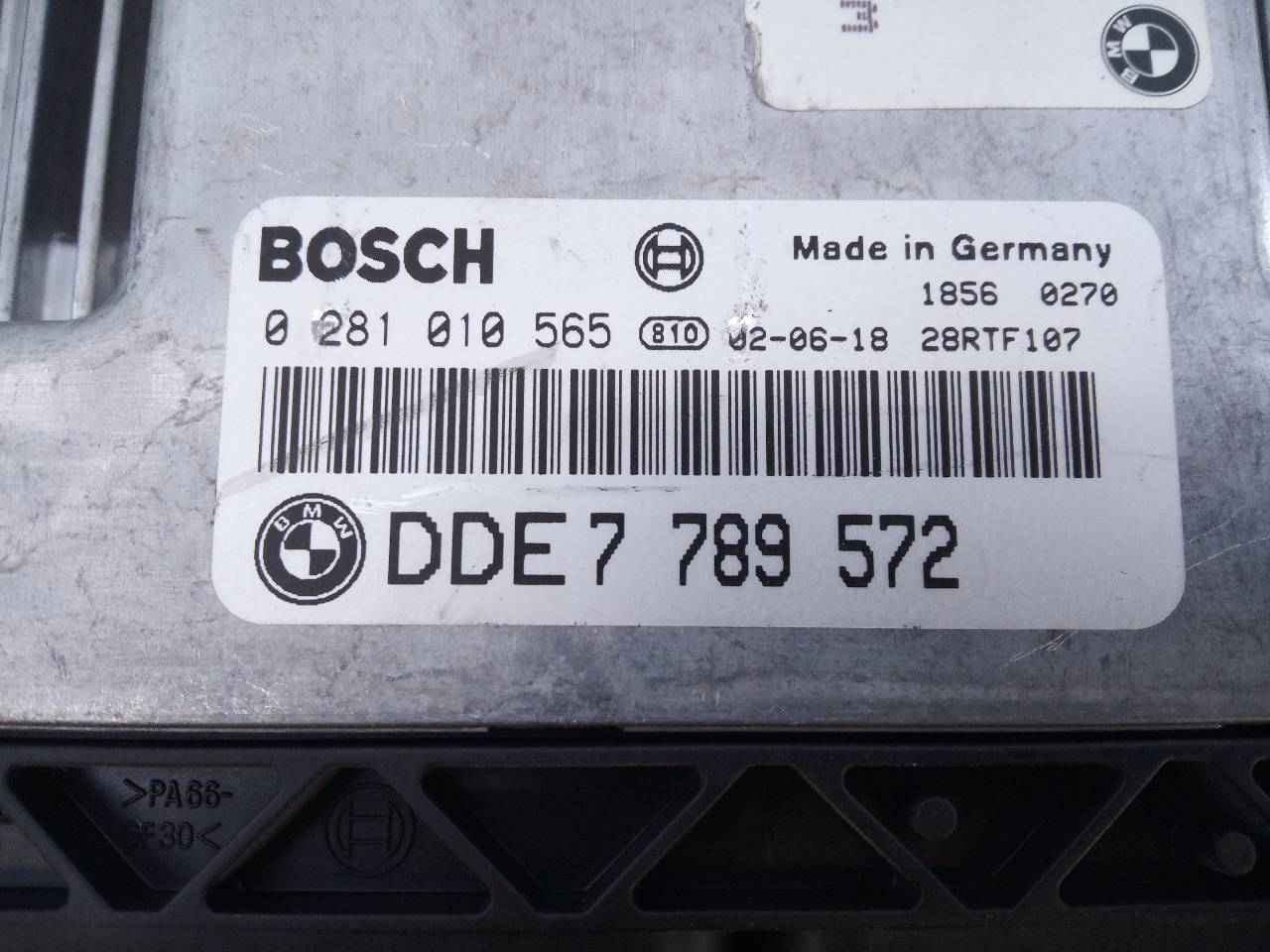 RENAULT 3 Series E46 (1997-2006) Motorkontrolenhed ECU DDE7789572,0281010565,E3-A2-31-3 18716335