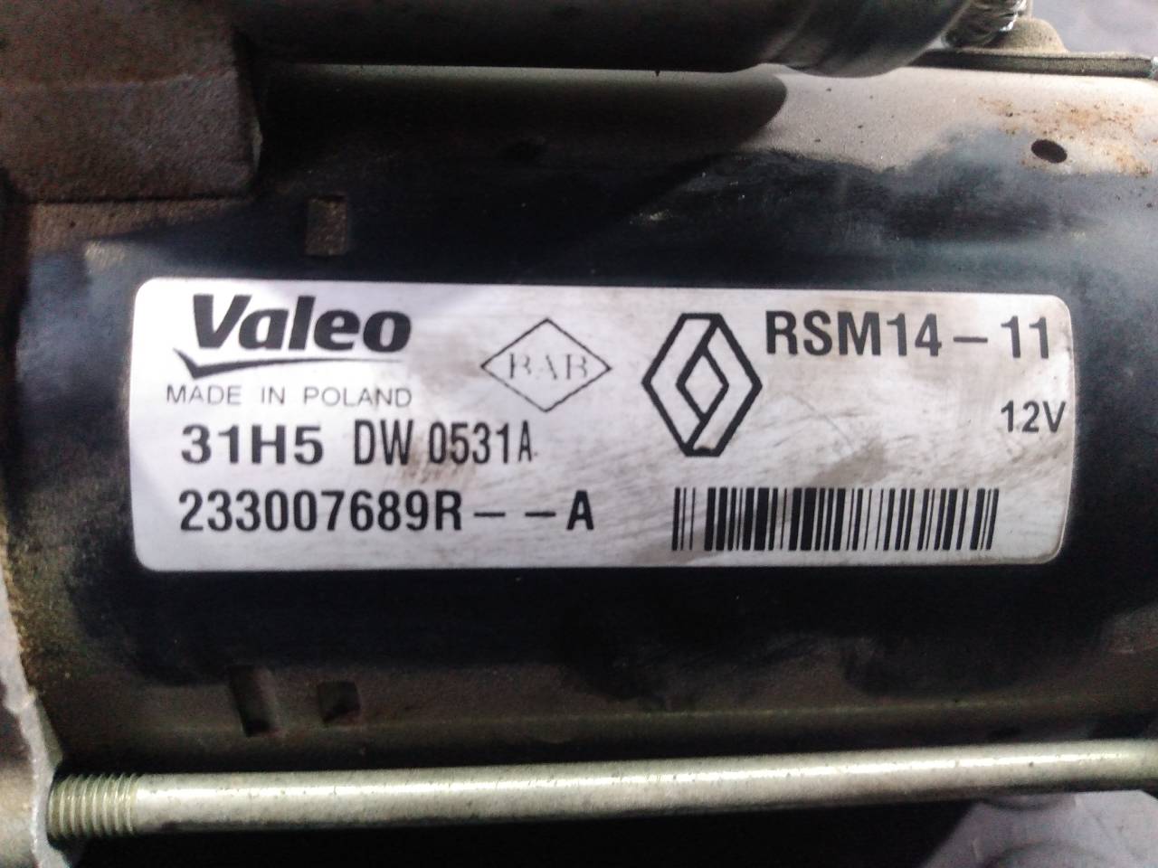 DACIA Logan 2 generation (2013-2020) Starter Motor 233007689R, RSM1411, P3-B7-4-3 18746837