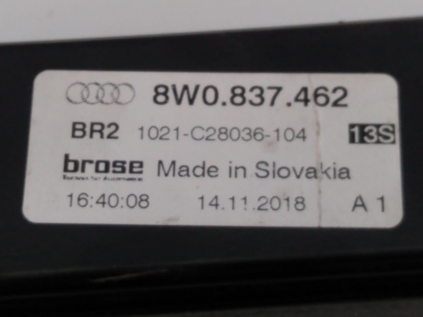 AUDI A4 B9/8W (2015-2024) Регулятор вікна правої передньої двері 8W0837462,E1-B3-32-2 18747667