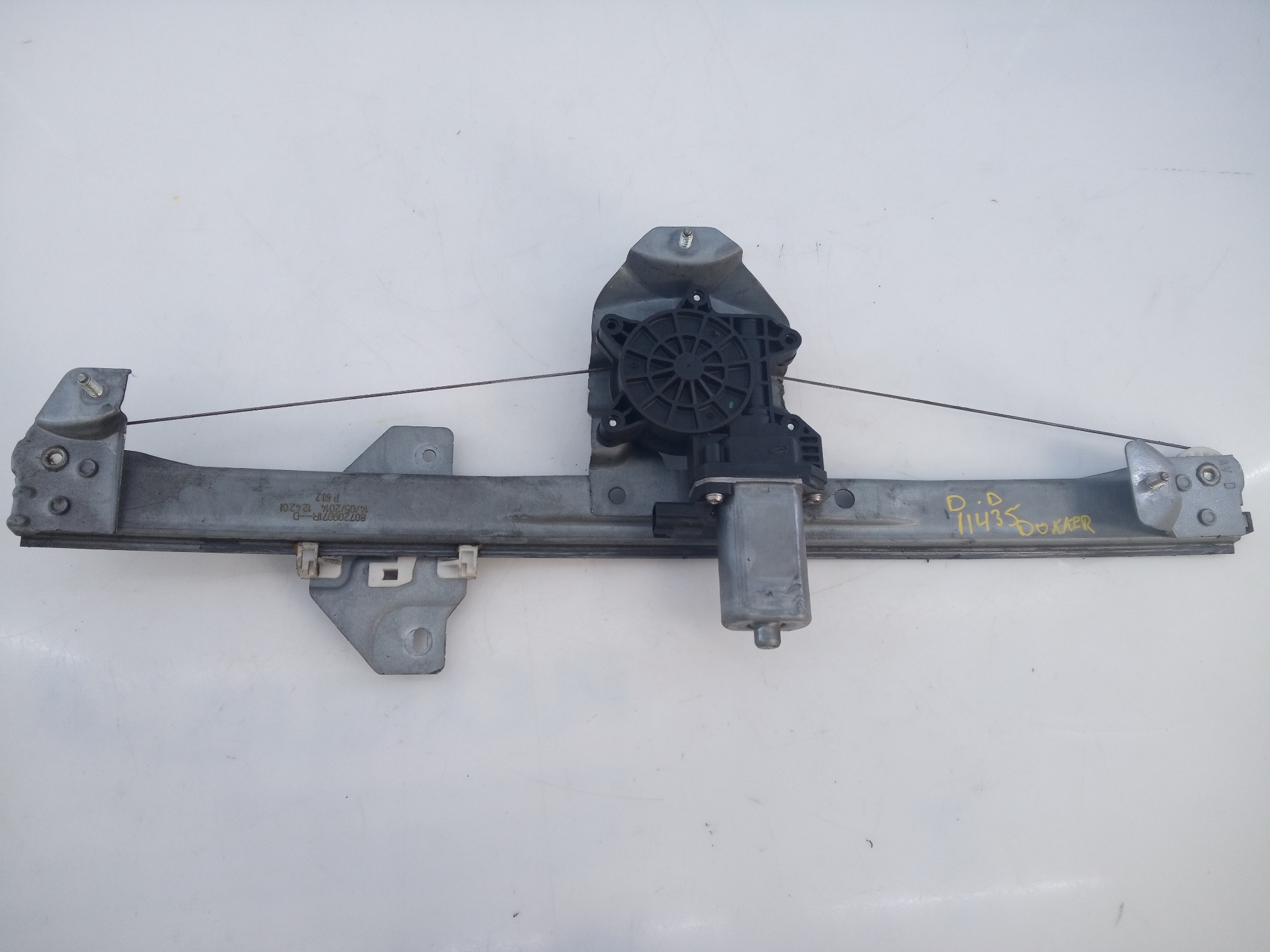 DACIA Lodgy 1 generation (2013-2024) Front Right Door Window Regulator 128001071E,E1-A1-48-1 20968131