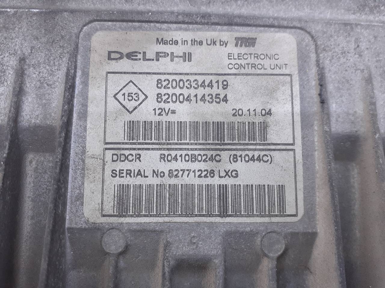 VAUXHALL Megane 2 generation (2002-2012) Engine Control Unit ECU 8200334419,8200414354,E2-A1-32-2 20956854