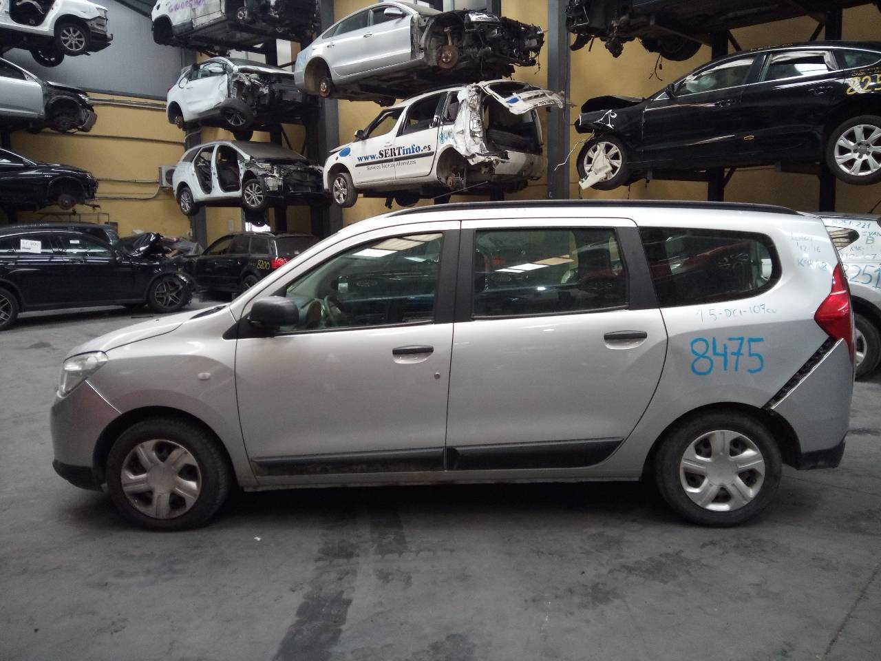 DACIA Lodgy 1 generation (2013-2024) Priekinių kairių durų stiklo pakelėjas 128001072E, 3P4222A, E1-A1-20-1 18687453