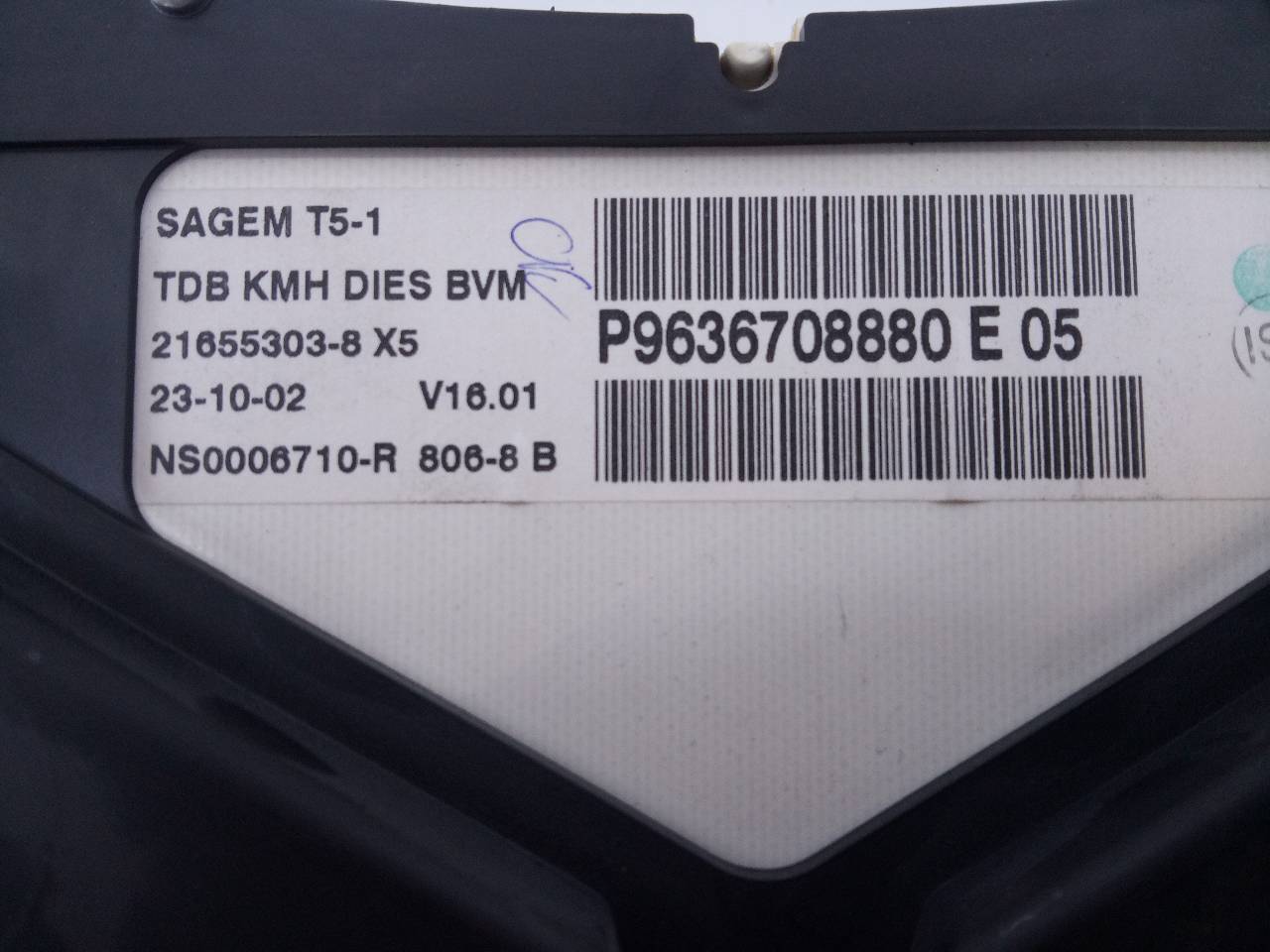 SKODA 307 1 generation (2001-2008) Spidometras (Prietaisų skydelis) 9636708880,E3-B2-24-4 20963193