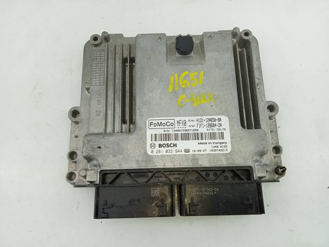 CHEVROLET C-Max 2 generation (2010-2019) Motorkontrollenhet ECU F1F112B684ZA,0281033944,E3-B3-23-1 23289790