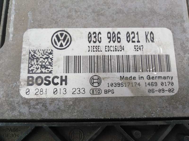 VOLKSWAGEN Golf Plus 2 generation (2009-2014) Блок управления двигателем 03G90Y021KQ,0281013233,E2-A1-1-2 18675368