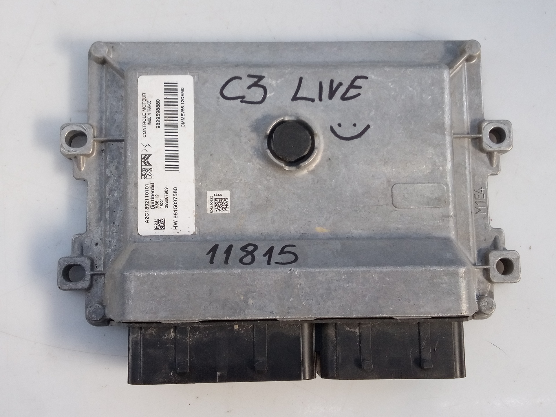 CITROËN C3 2 generation (2009-2016) Engine Control Unit ECU 9829598880,E3-B2-25-2 23295373