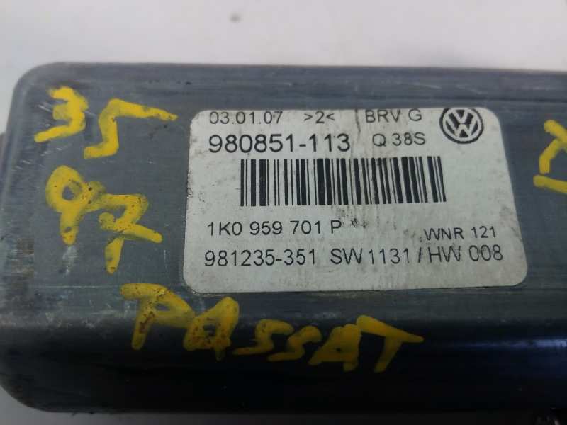 CHEVROLET Passat B6 (2005-2010) Priekšējo kreiso durvju logu pacēlāja motorīts 980851113, E1-B6-44-1 18358858