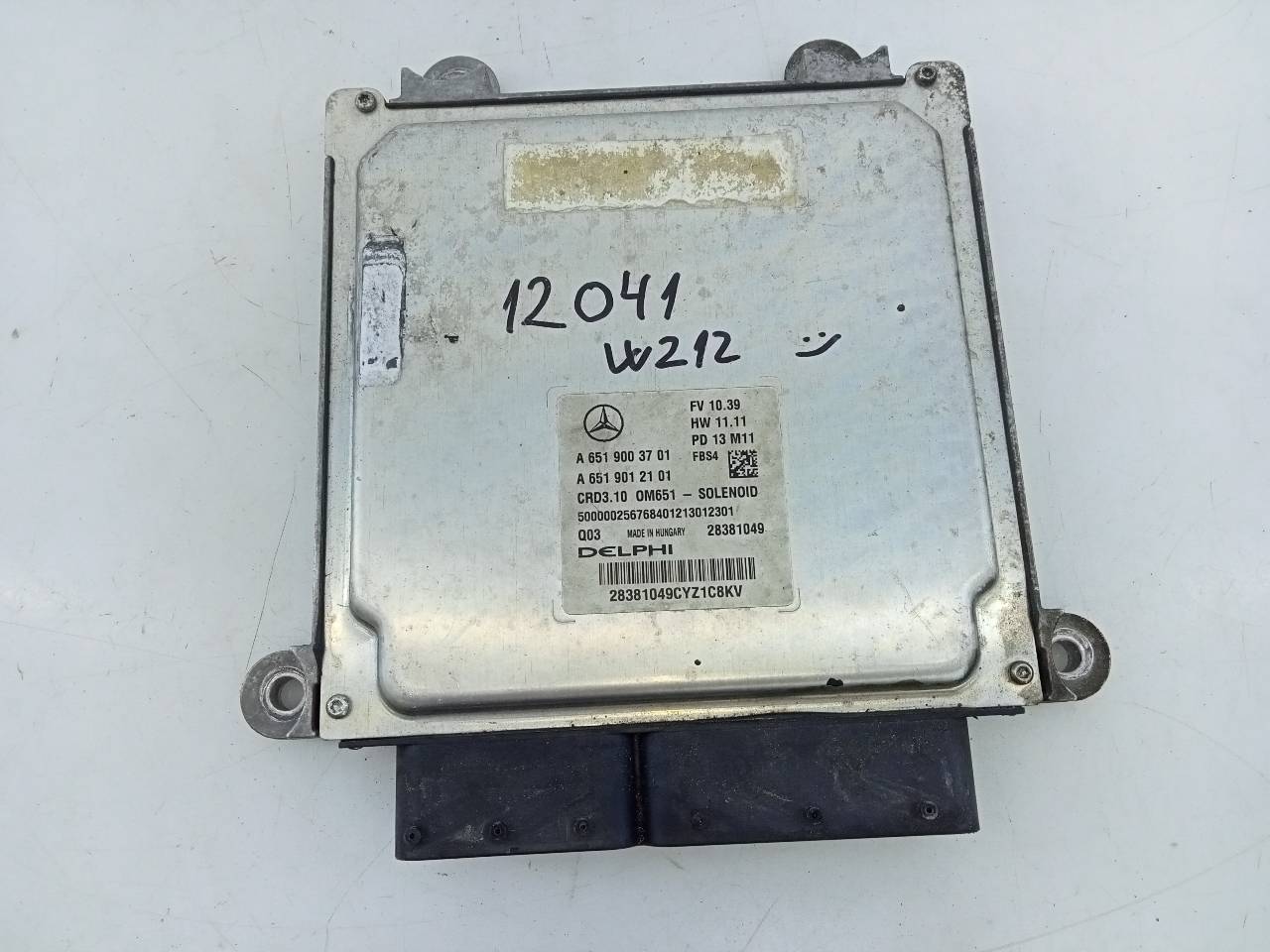 MERCEDES-BENZ E-Class W212/S212/C207/A207 (2009-2016) Engine Control Unit ECU A6519003701, A6519012101, E3-A1-12-2 24096326