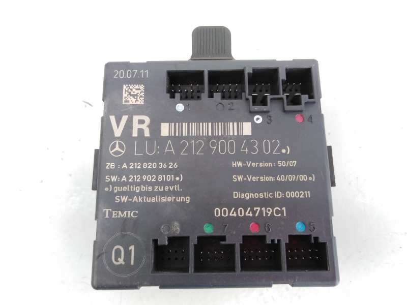 MERCEDES-BENZ E-Class W212/S212/C207/A207 (2009-2016) Front Right Door Control Unit A2129004302, E3-A1-1-2 18482805