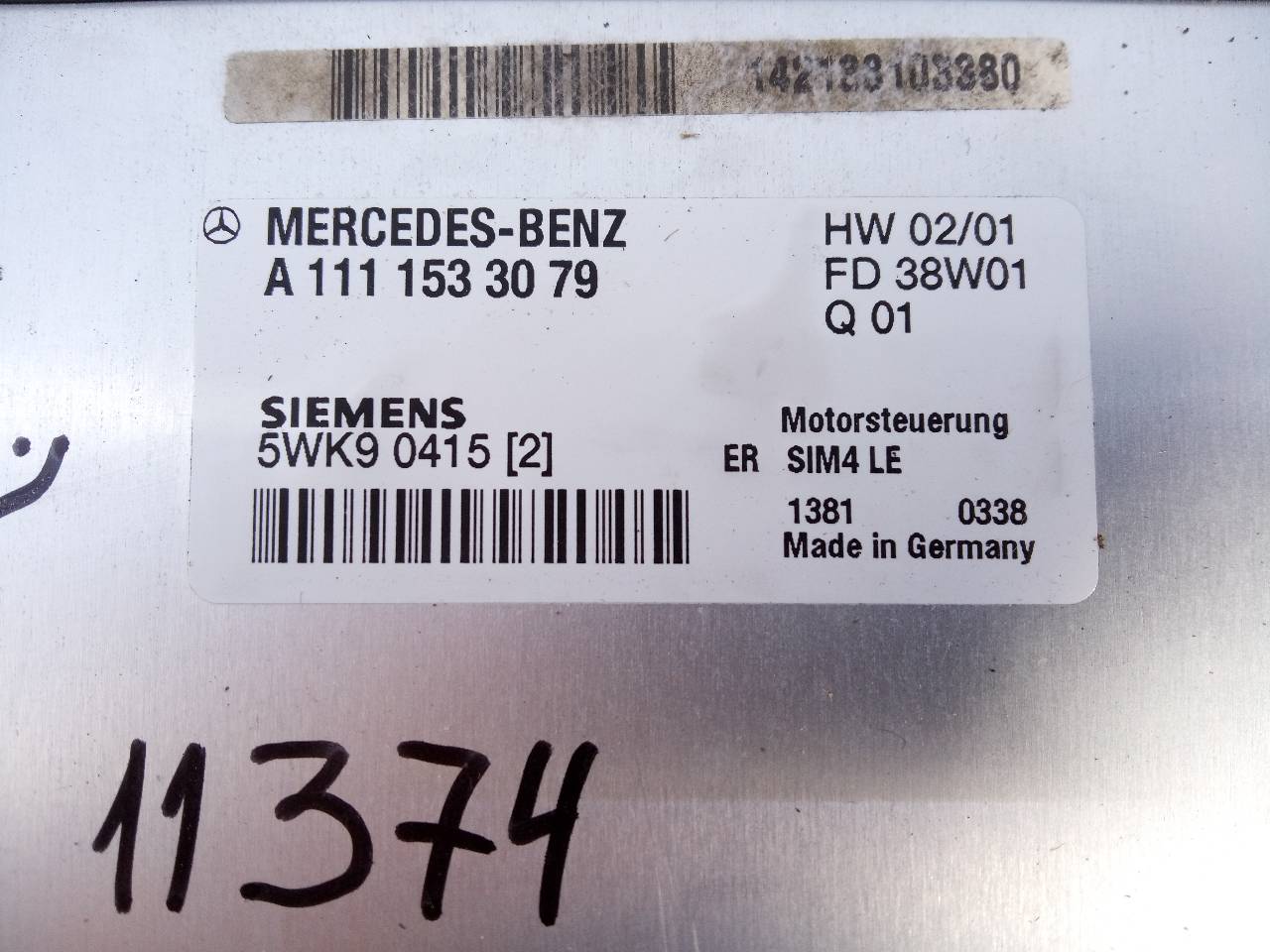 MERCEDES-BENZ C-Class W203/S203/CL203 (2000-2008) Variklio kompiuteris A1111533079, 5WK90415, E3-A1-8-3 24086246