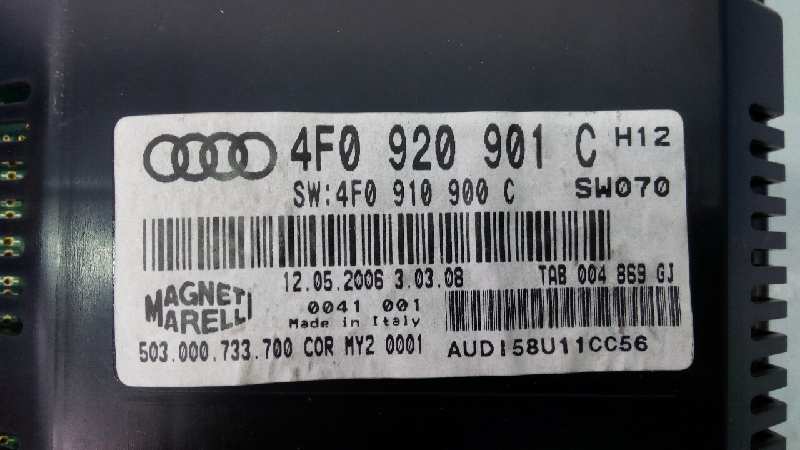 DODGE A6 C6/4F (2004-2011) Speedometer 4F0920901C,E2-A1-18-7 18534799