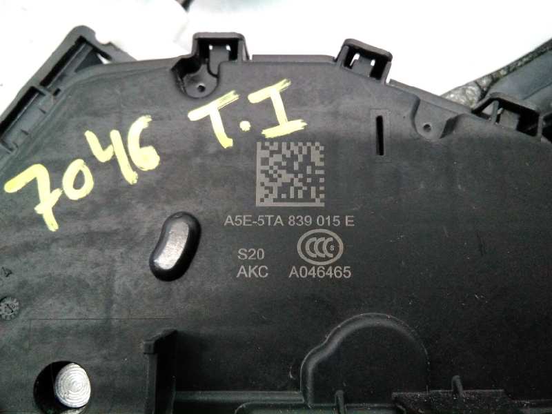 VOLKSWAGEN Polo 6 generation (2017-2024) Rear Left Door Lock 5TA839015E,E1-B6-48-3 18542153