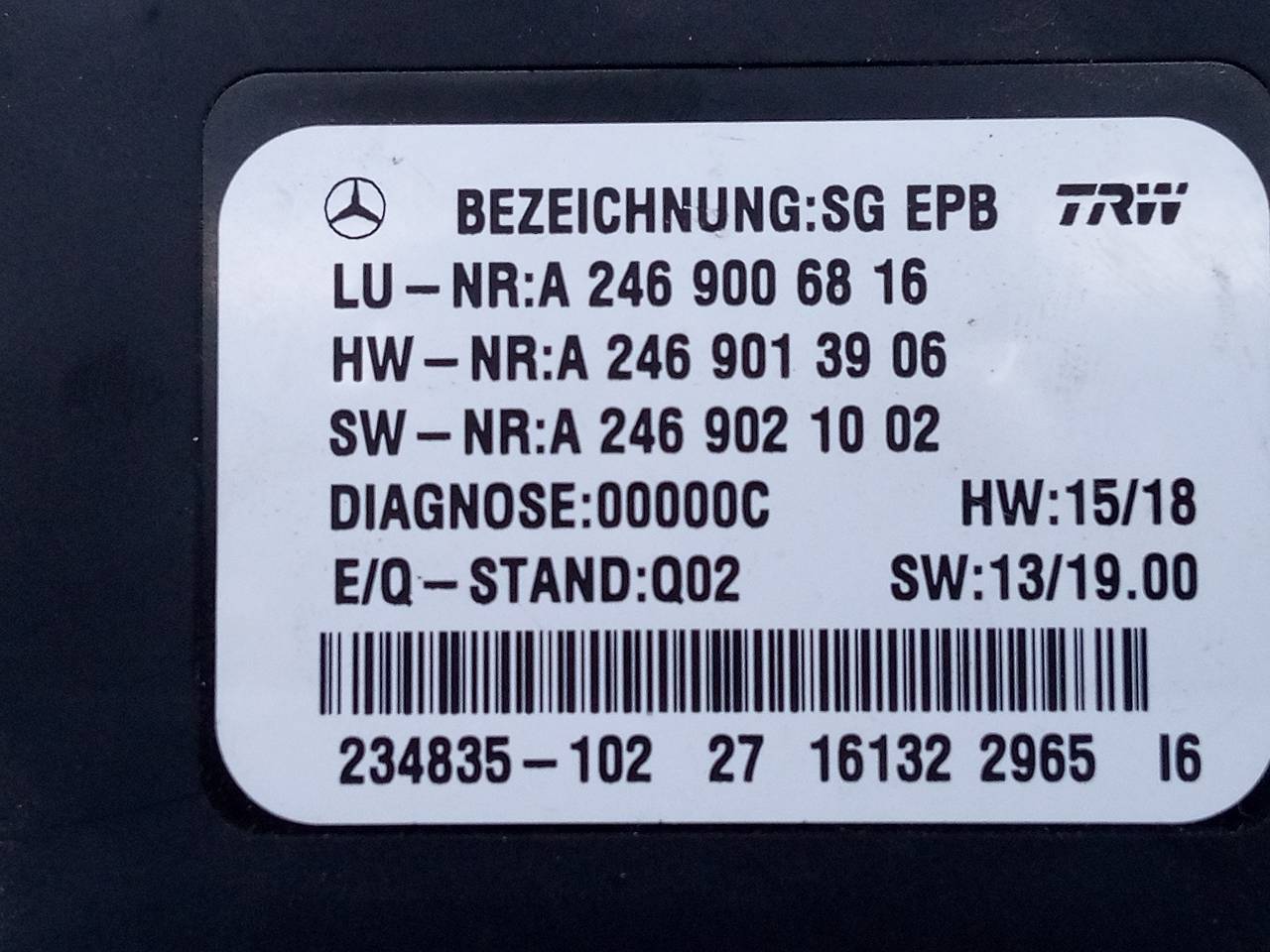 MERCEDES-BENZ GLE W166 (2015-2018) Other Control Units A2469006816, A2469013906, E3-A1-8-1 24065280