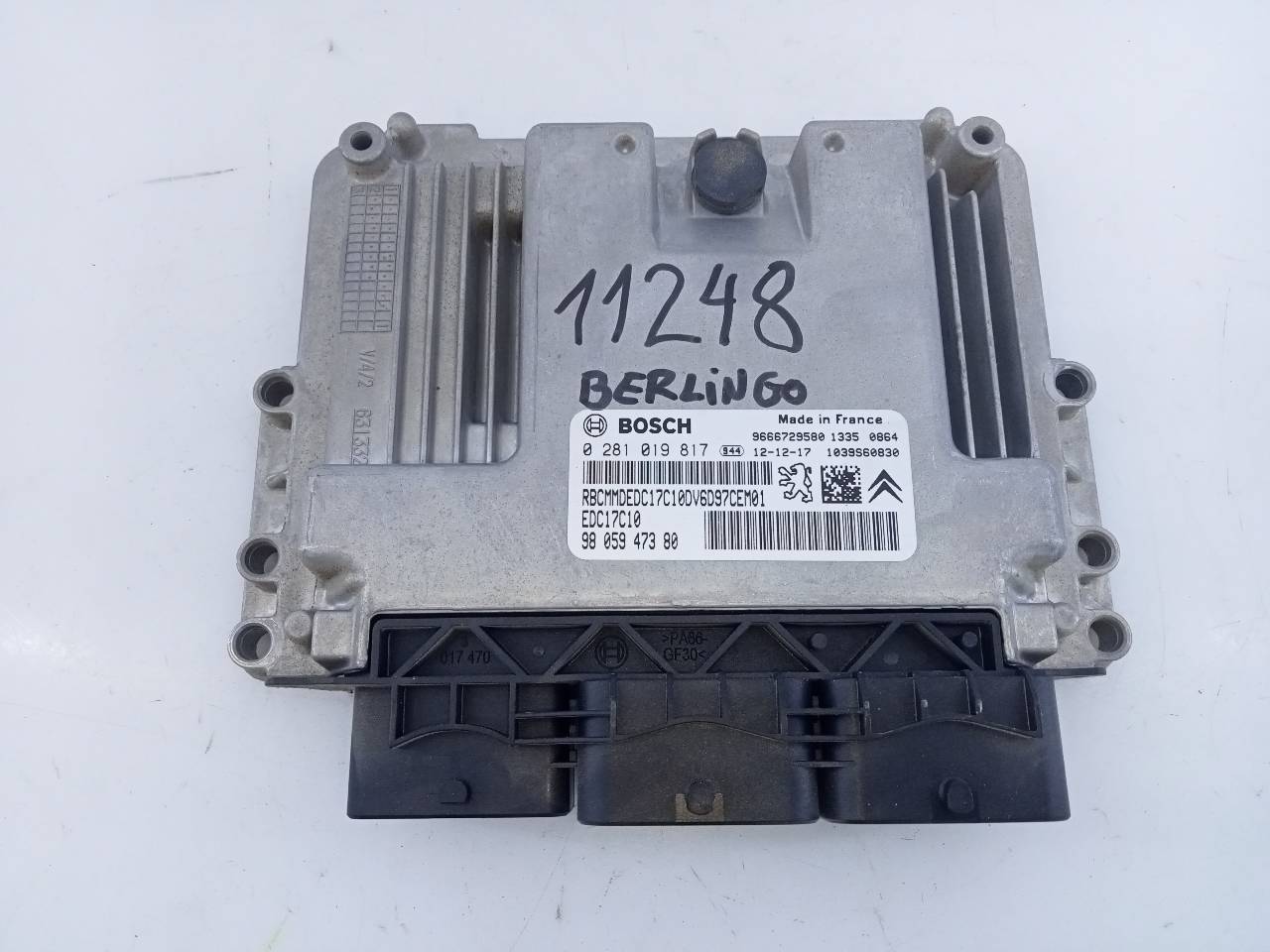 CITROËN Berlingo 2 generation (2008-2023) Motorkontrolenhed ECU 9805947380,E3-B2-30-3 20965323