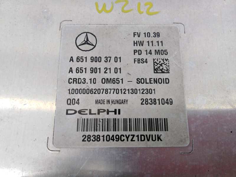 MERCEDES-BENZ E-Class W212/S212/C207/A207 (2009-2016) Engine Control Unit ECU A6519003701, A6519012101, E3-A1-9-3 18682141