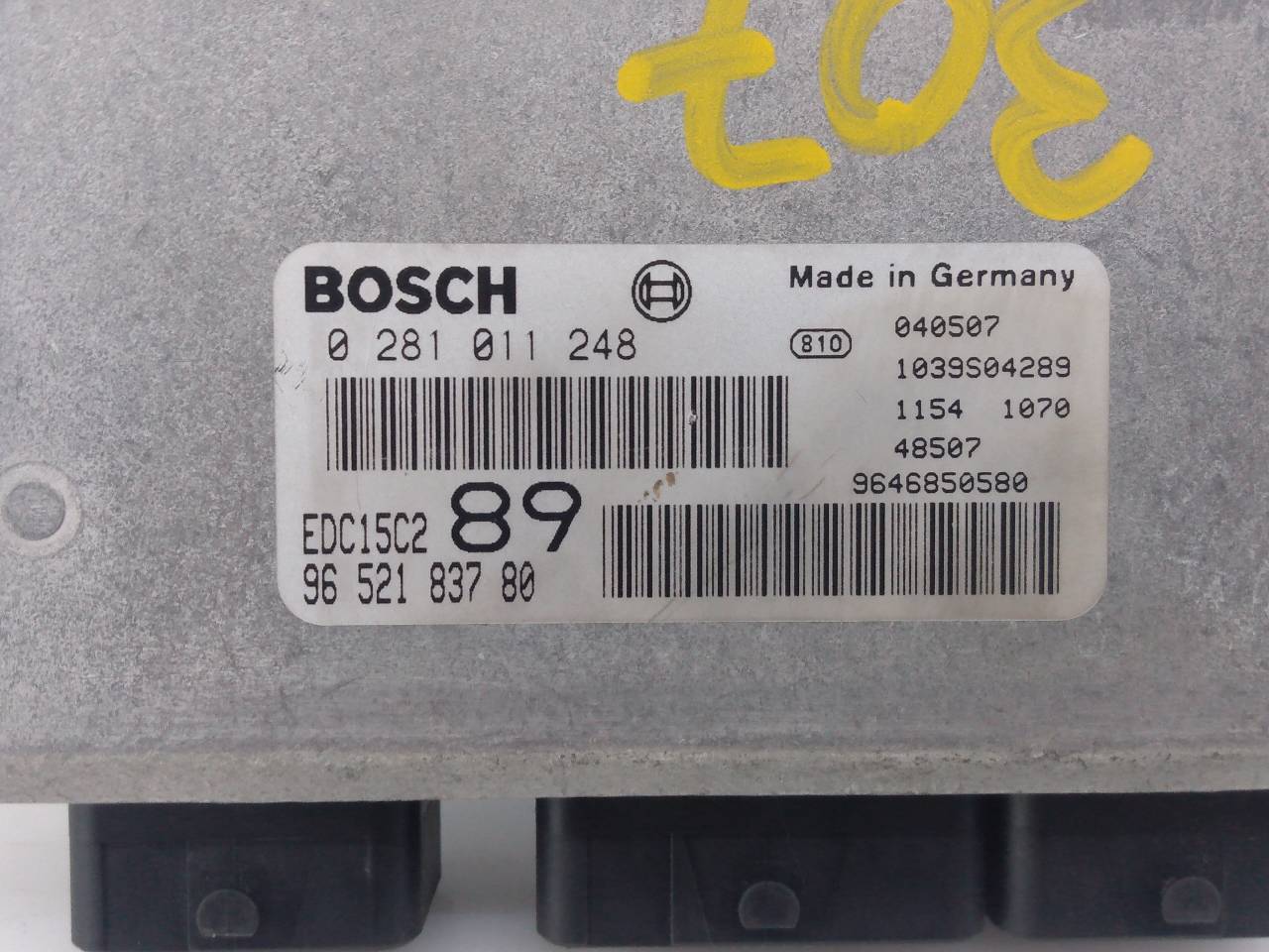 PEUGEOT 307 1 generation (2001-2008) Блок керування двигуном ECU 9646850580,9652183780,E3-B2-25-2 18733882