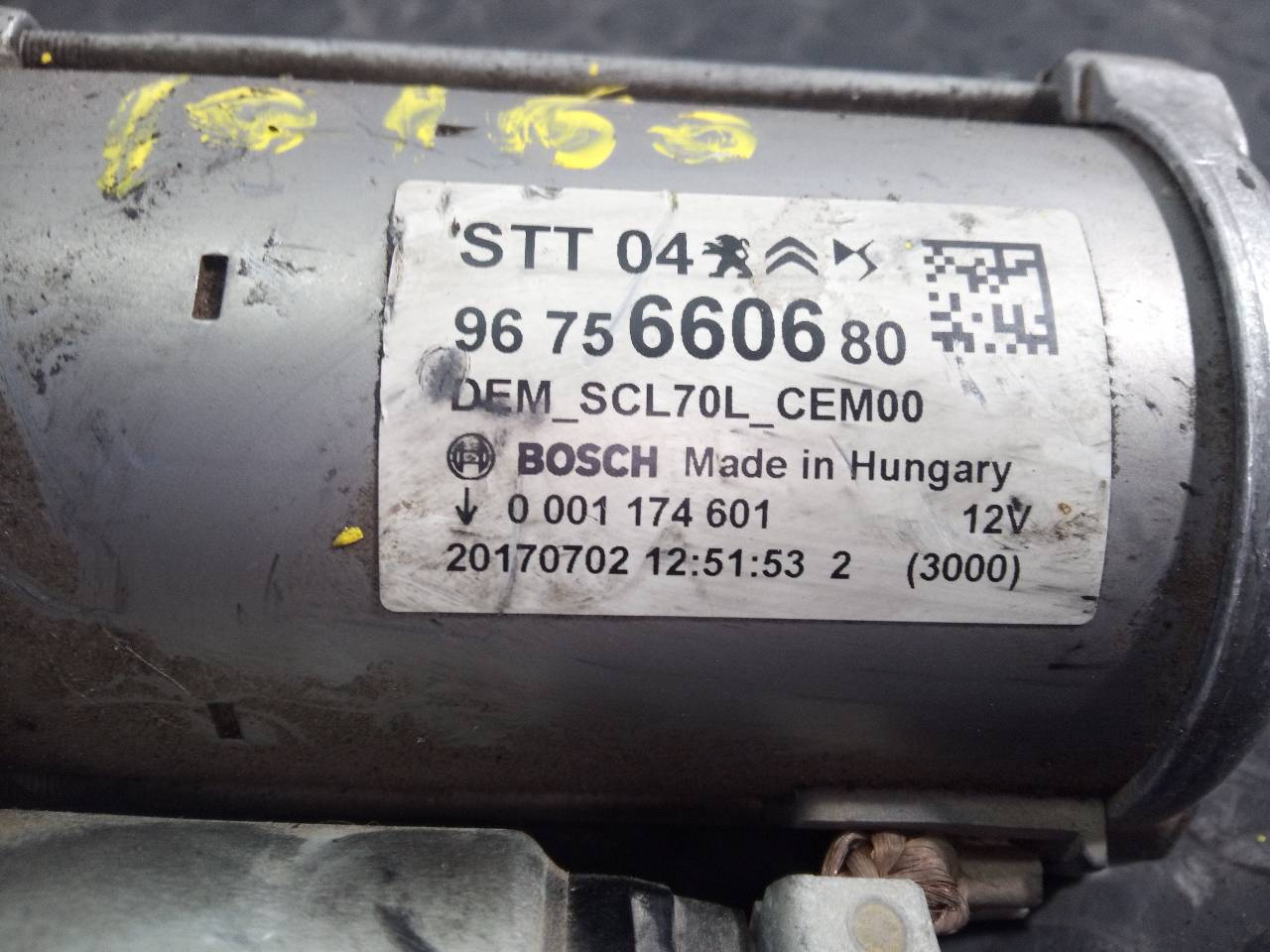 OPEL Crossland X 1 generation (2017-2023) Starter Motor 9675660680, P3-A10-7-1 21796941