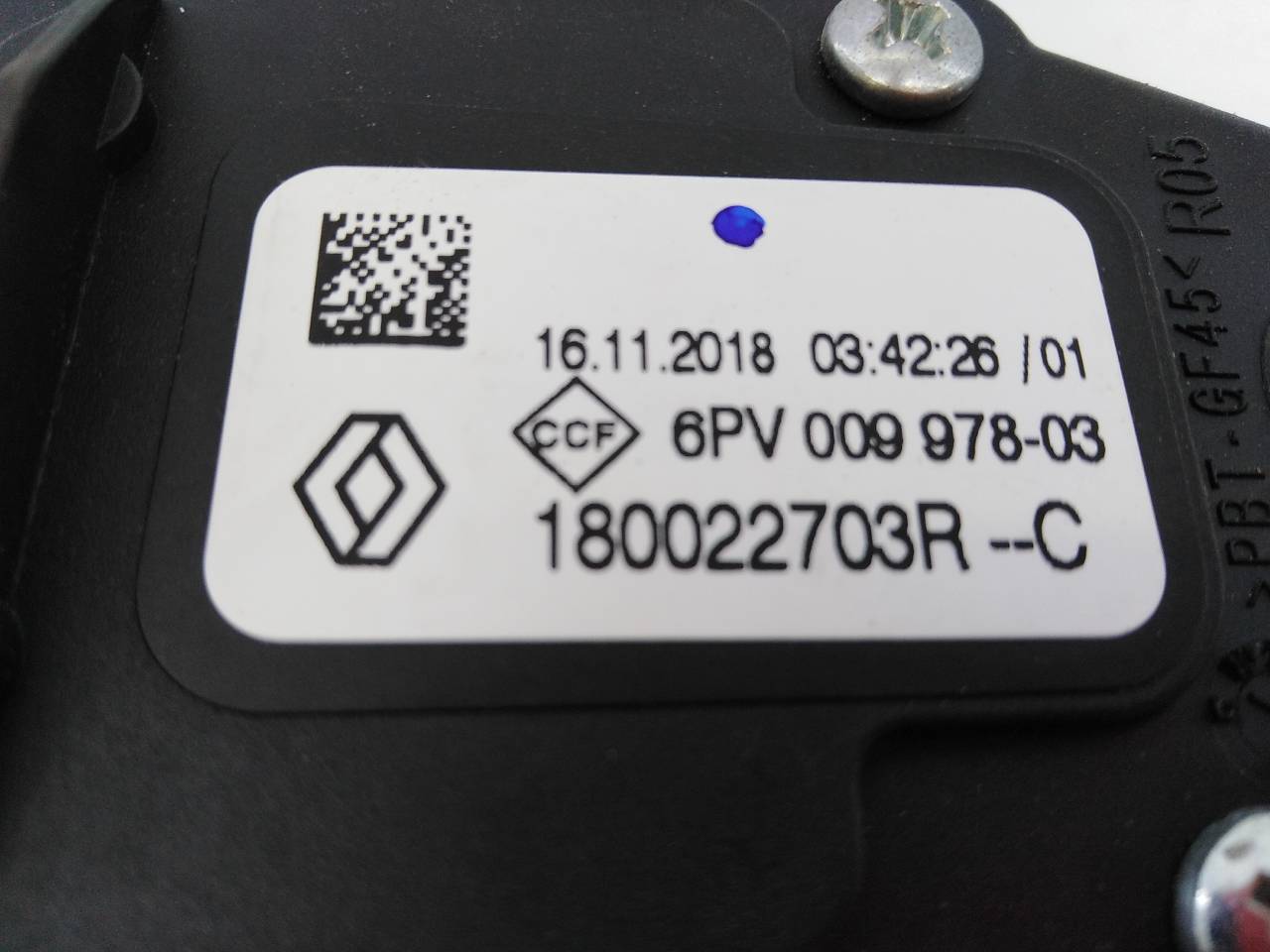 DACIA Sandero 2 generation (2013-2020) Πεντάλ γκαζιού 180022703RC,6PV00997803,E2-A1-17-7 23201705