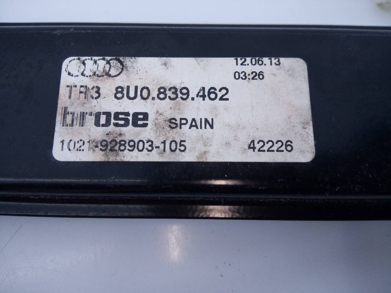 AUDI Q3 8U (2011-2020) Lève-vitre de porte arrière droite 8U0839462, E1-B6-20-2 18739718