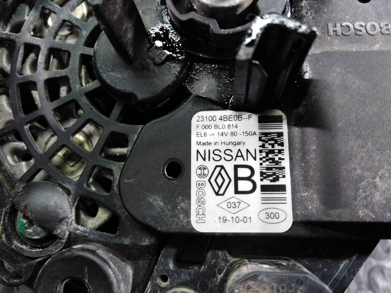 NISSAN Qashqai 2 generation (2013-2023) Generatorius 231004BE0BF, F000BL0814, P3-B5-23-1 18764843