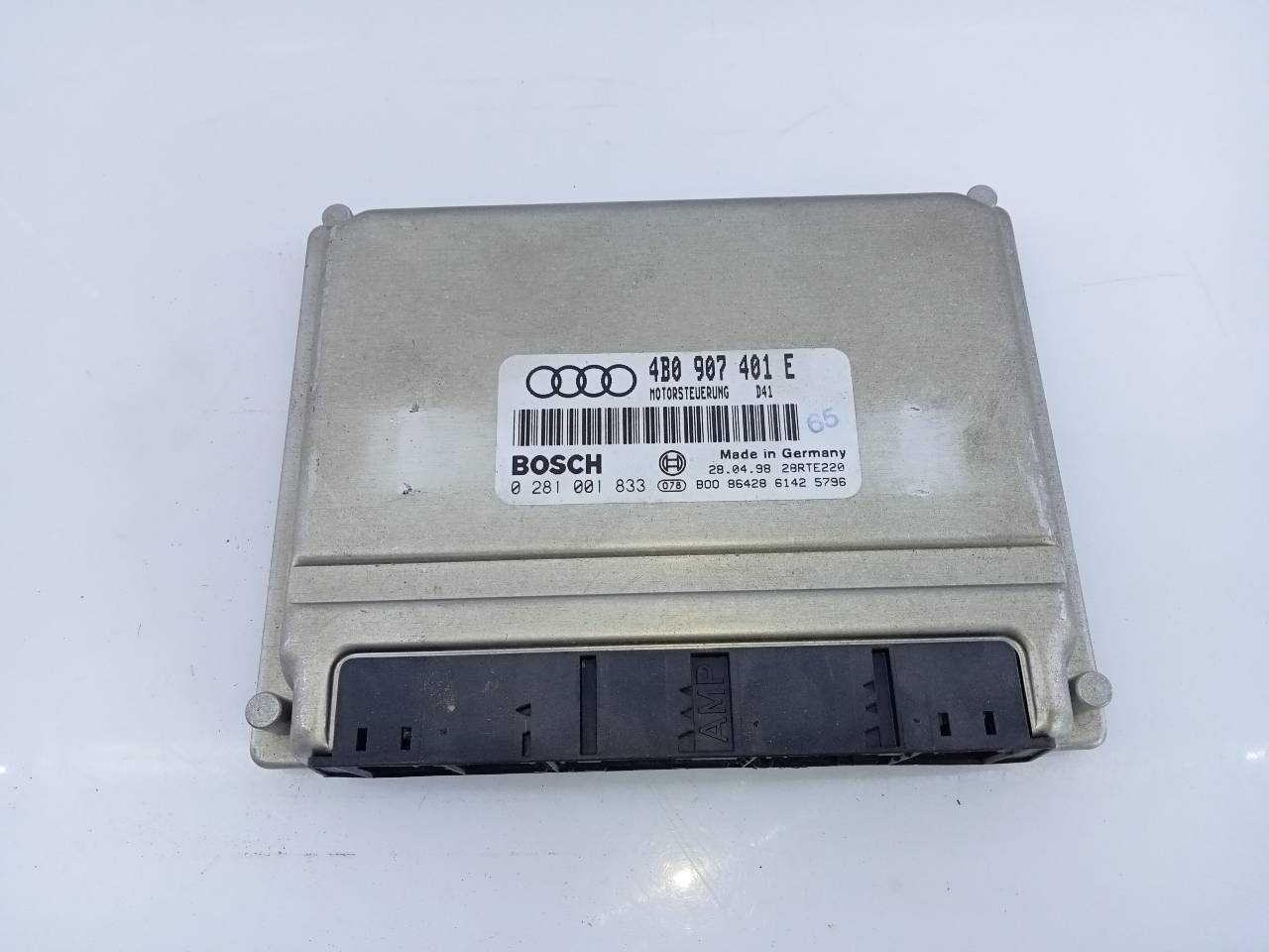 FIAT A3 8L (1996-2003) Motorkontrollenhet ECU 4B0907401E, 0281001833, E2-A1-38-1 20960897